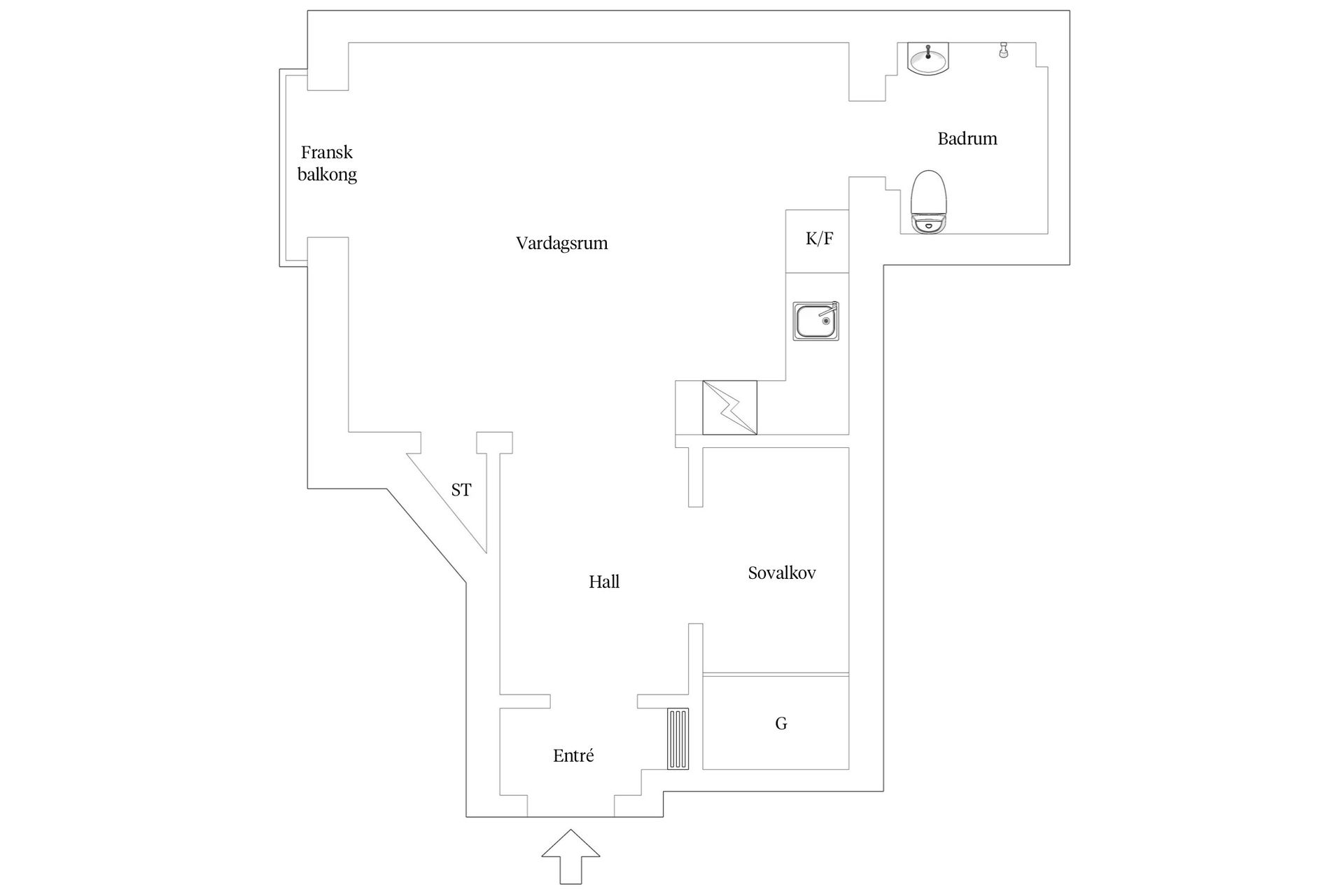 Bostadsrätt, Baltzar von Platens gata 5, 1,5 tr, Kungsholmen - Norr Mälarstrand, Stockholm