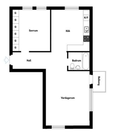 Bostadsrätt, Jenny linds gata 10, Fruängen, Stockholm