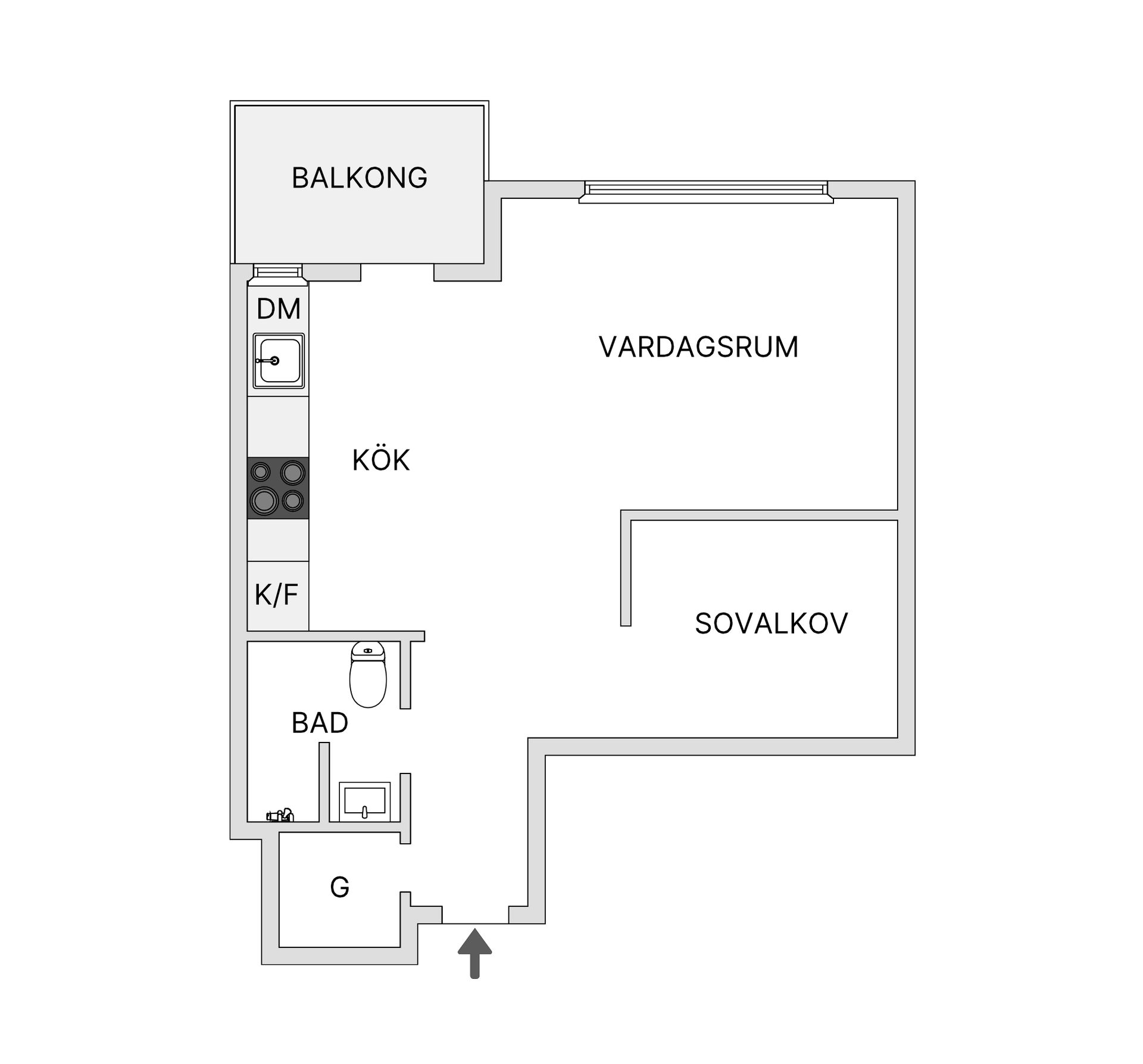 Bostadsrätt, Smedsbacksgatan 7, 3 tr, Gärdet, Stockholm