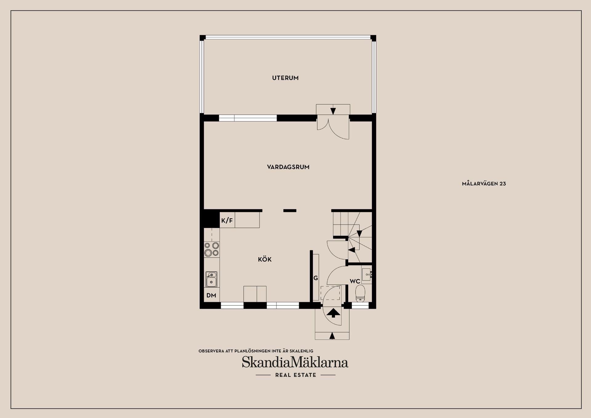 Radhus, Målarvägen 23, Gamla Bro, Upplands-Bro