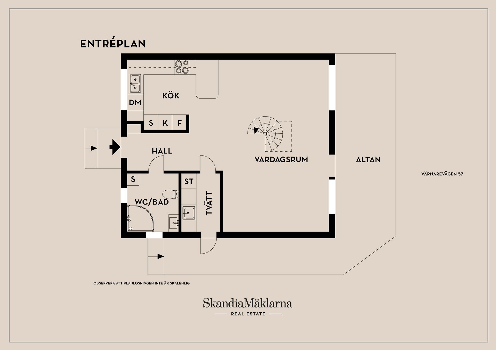 Radhus, Väpnarevägen 57, Huddinge