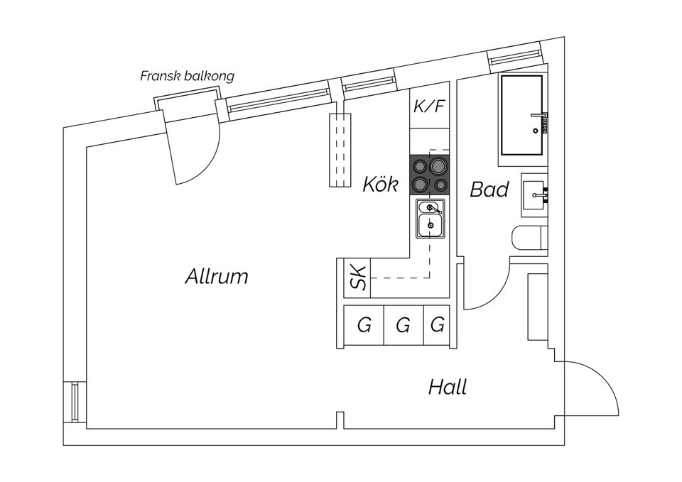 Bostadsrätt, Blåsutgatan 2, Majorna, Göteborg