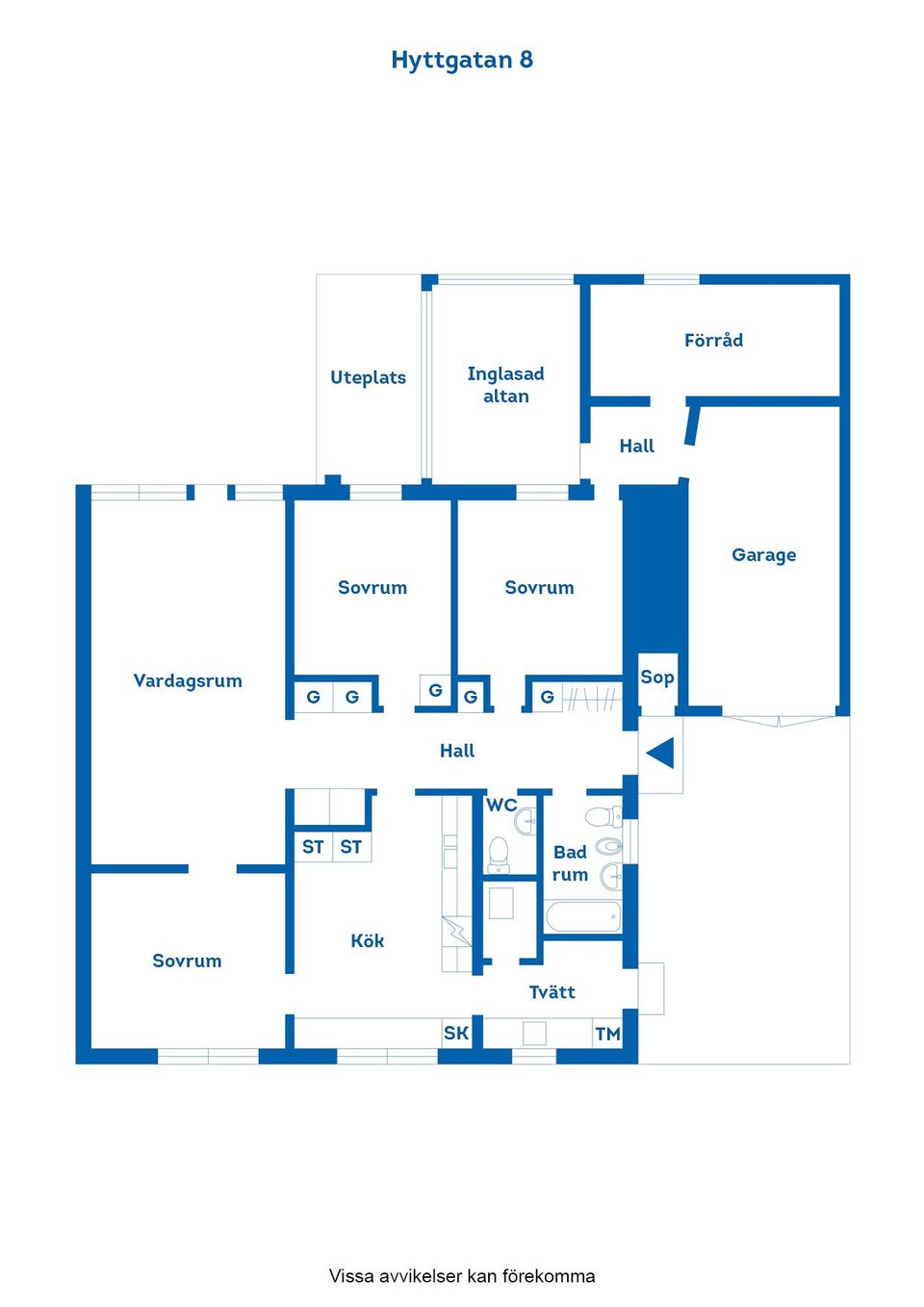 Villa, Radhus, Hyttgatan 8, Lindö, Norrköping