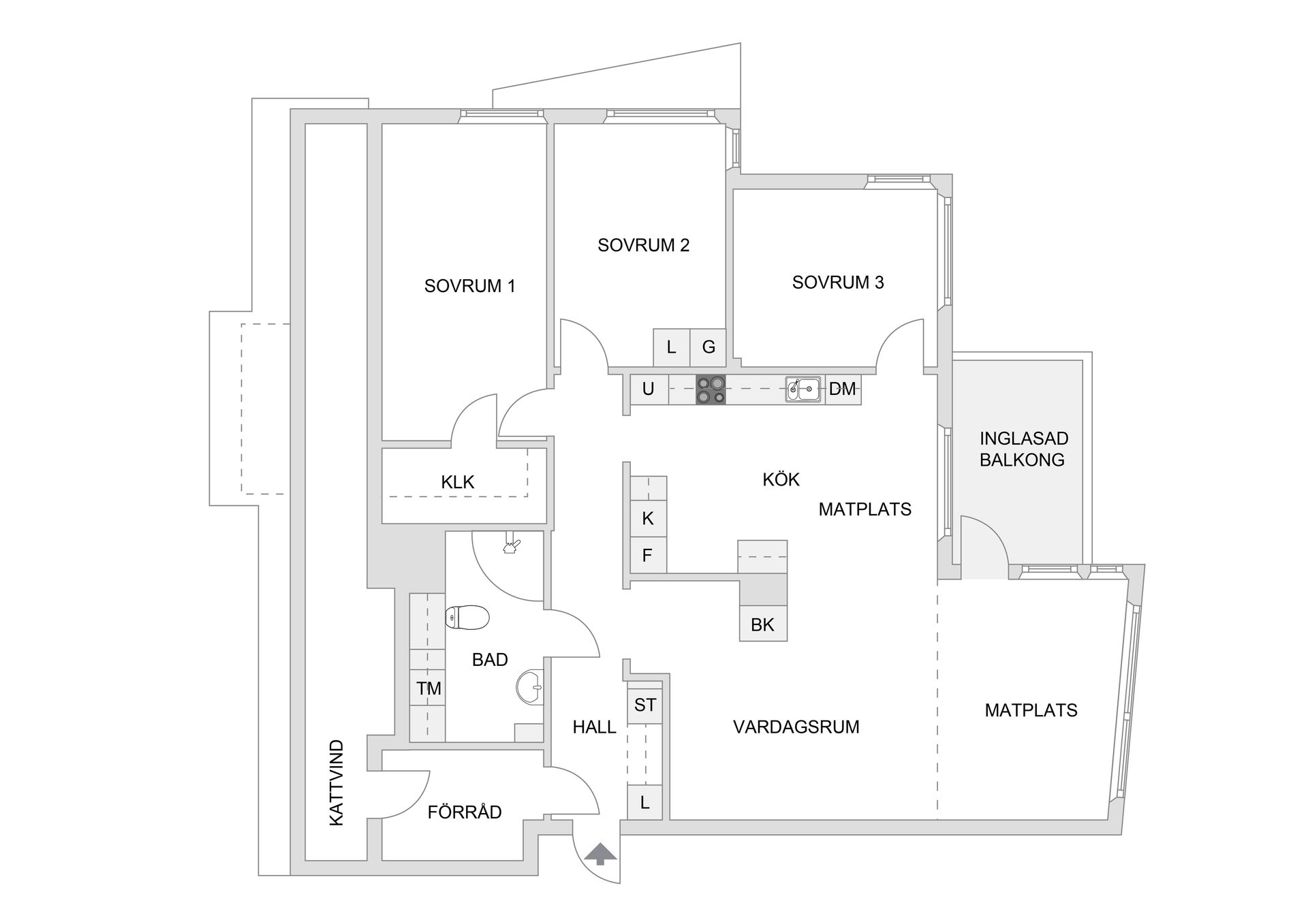 Bostadsrätt, Engelbrektsvägen 26C, 5 tr. (högst upp), Jakobsberg, Järfälla