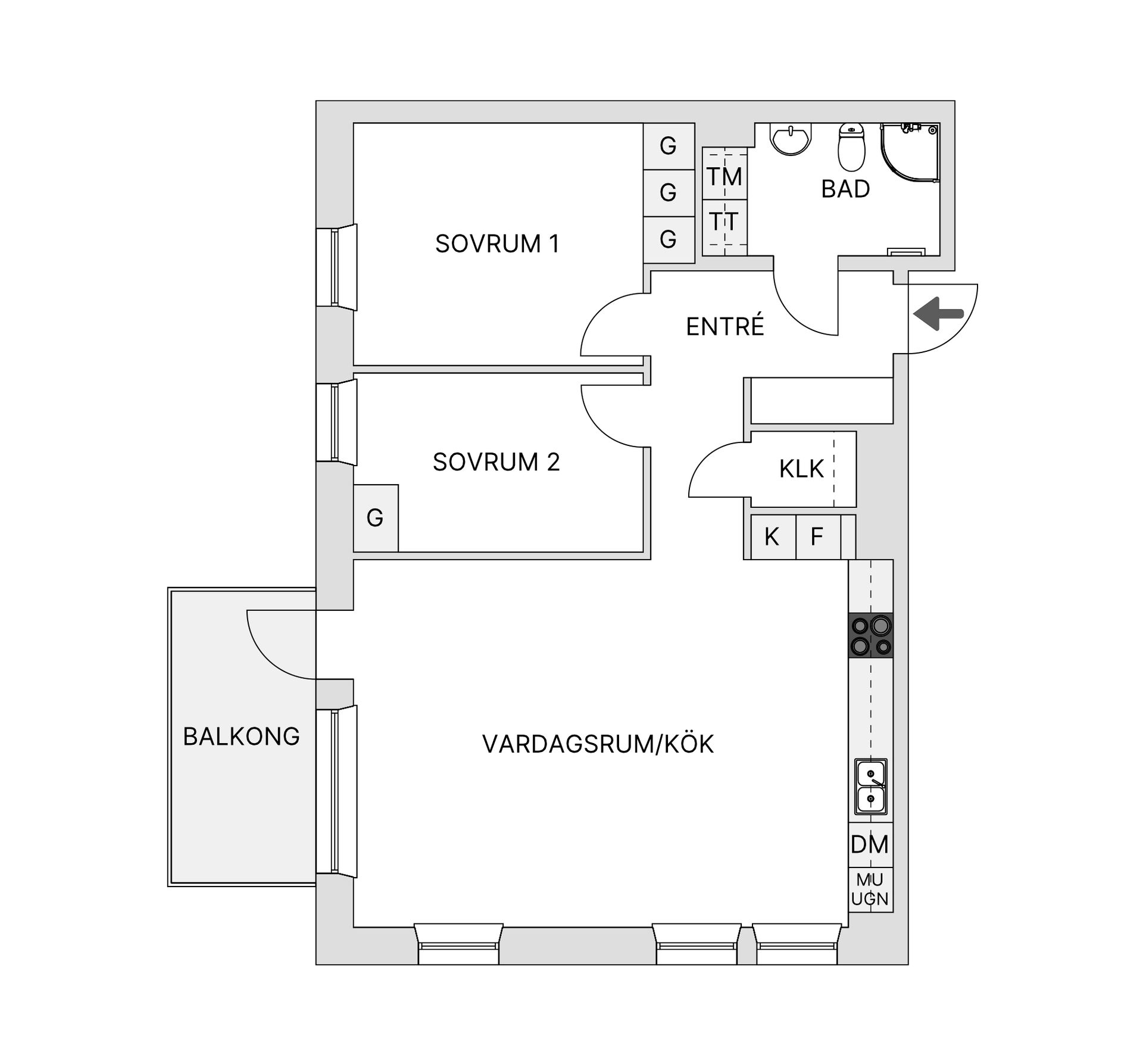 Bostadsrätt, Ahrenbergsgatan 12, Bulltofta, Malmö