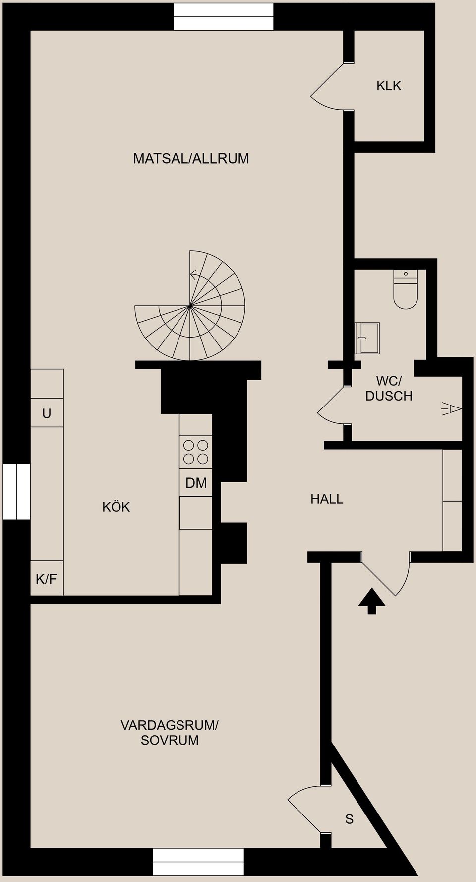 Bostadsrätt, Petter Swartzgatan 8U7, Söder, Norrköping