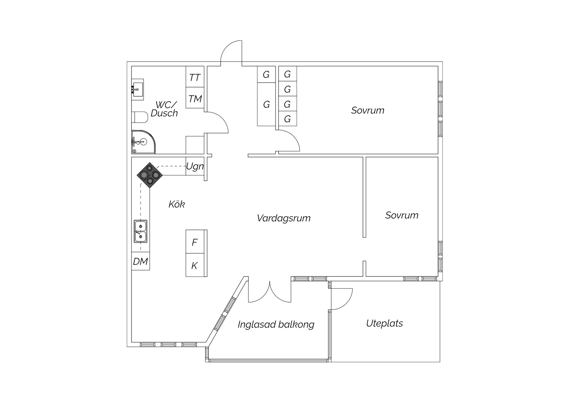 Bostadsrätt, Apotekargränden 5C, Tölö, Kungsbacka