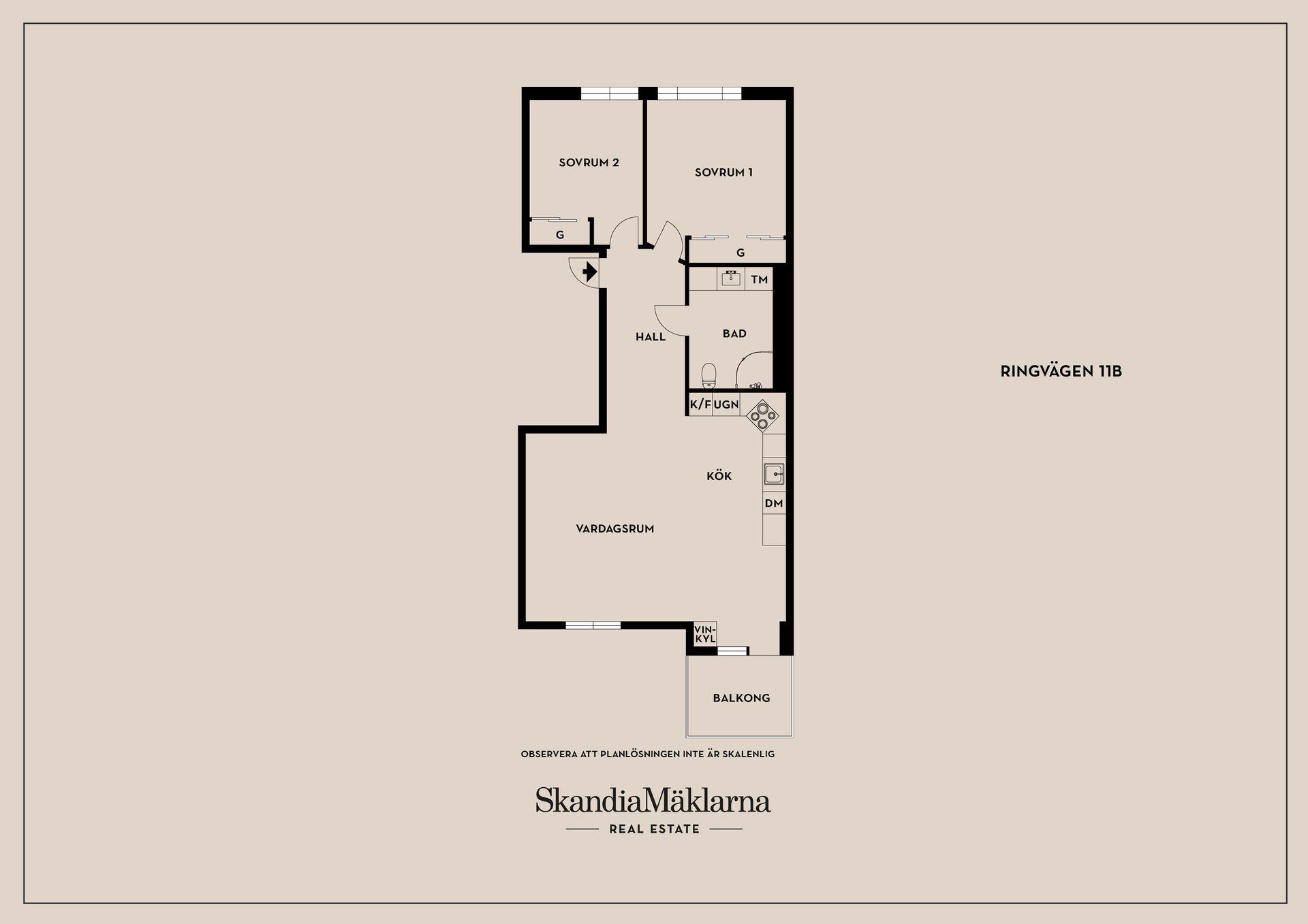 Bostadsrätt, Ringvägen 11B, Södermalm, Stockholm