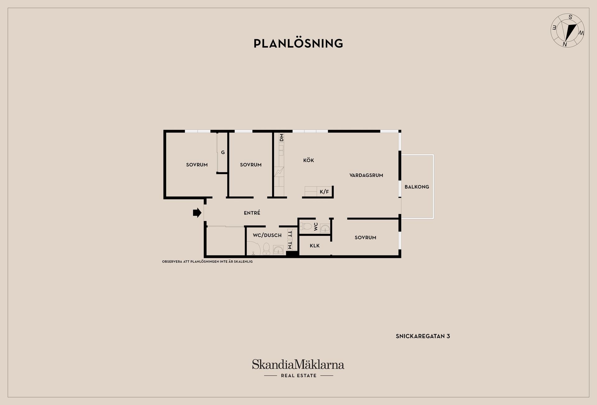 Bostadsrätt, Snickaregatan 3, Centralt, Mjölby