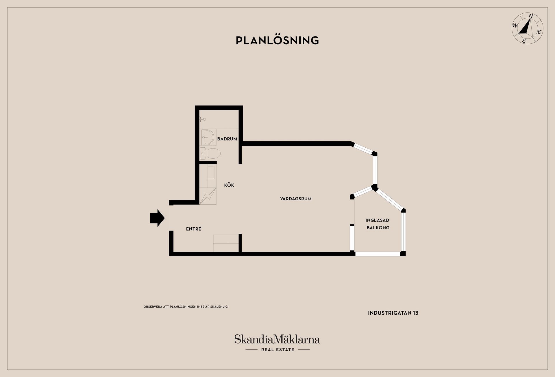 Bostadsrätt, Industrigatan 13, Mjölby Centralt, Mjölby