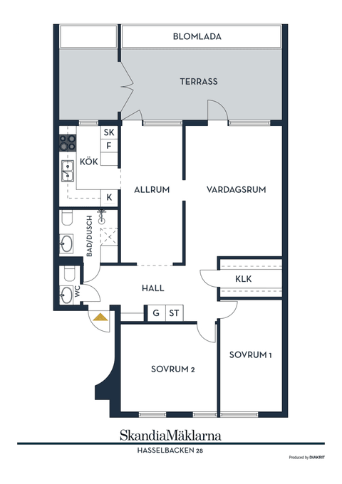 Bostadsrätt, Hasselbacken 28, Hasselbacken/Centralt, Upplands Väsby