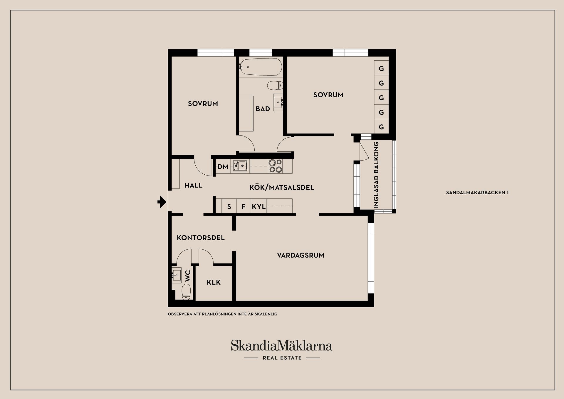 Bostadsrätt, Sandalmakarbacken 1, Solberga, Stockholm