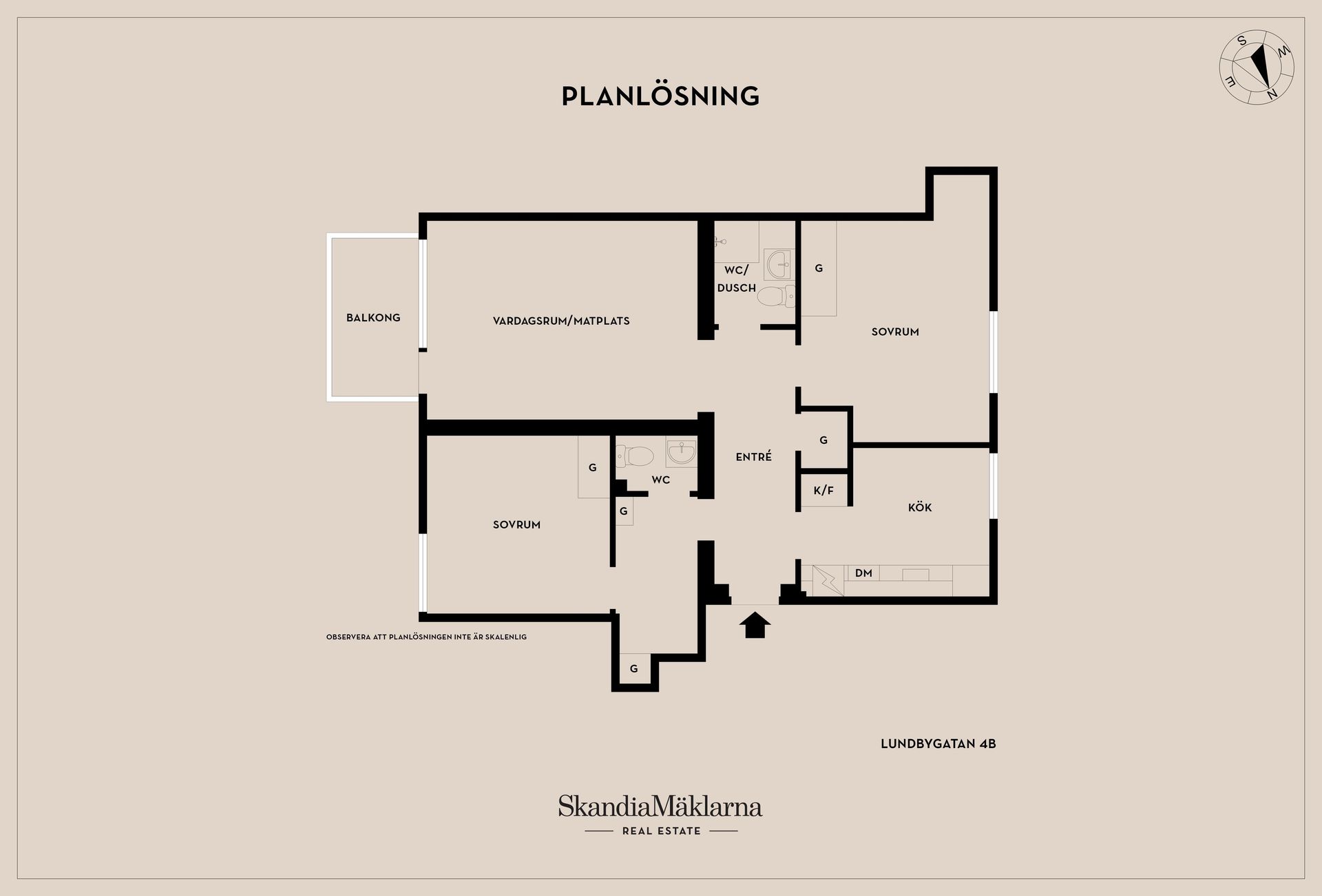 Bostadsrätt, Lundbygatan 4B, Centralt/Lundby, Mjölby