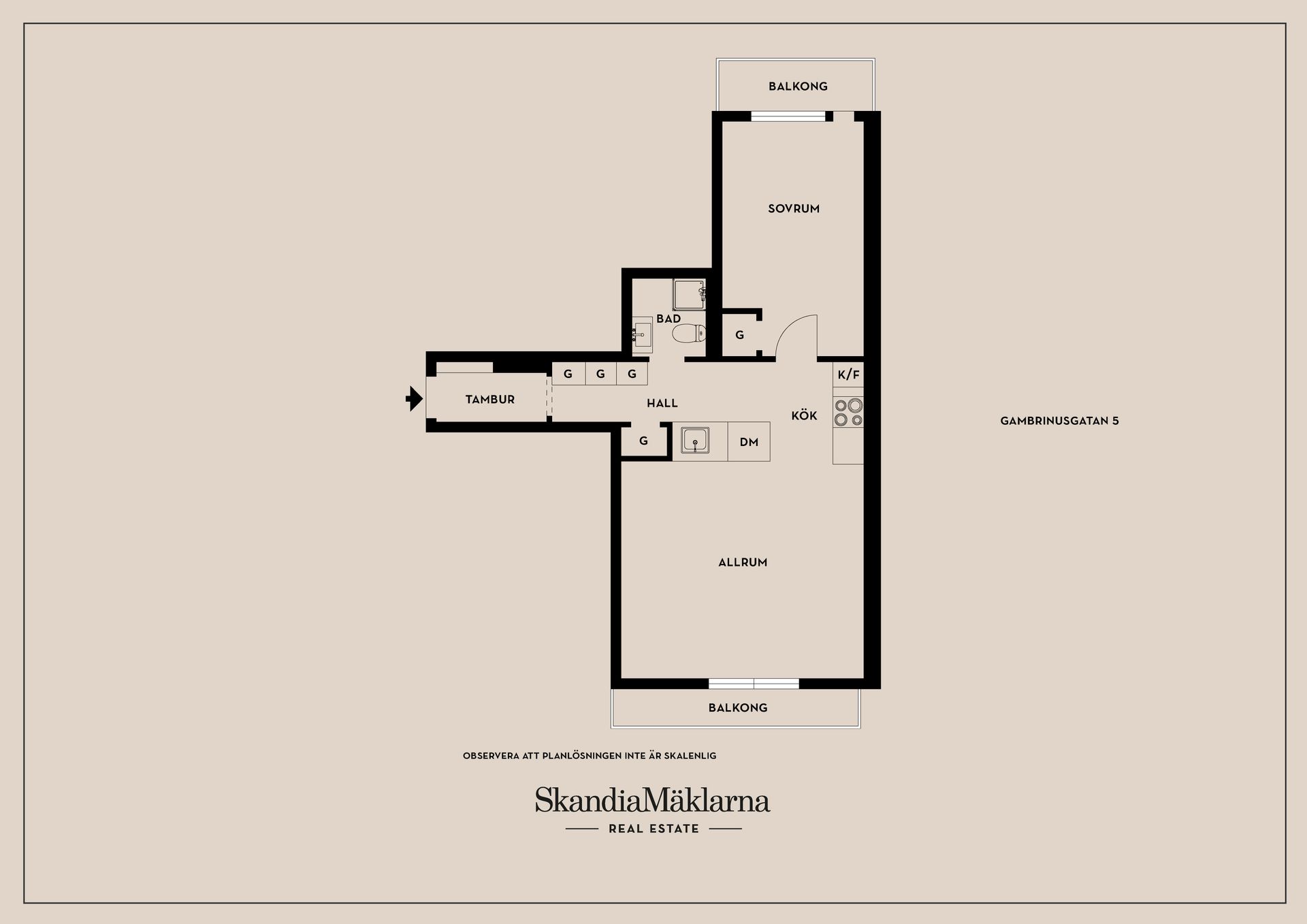 Bostadsrätt, Gambrinusgatan 5, 5 tr, Kungholmen, Stockholm