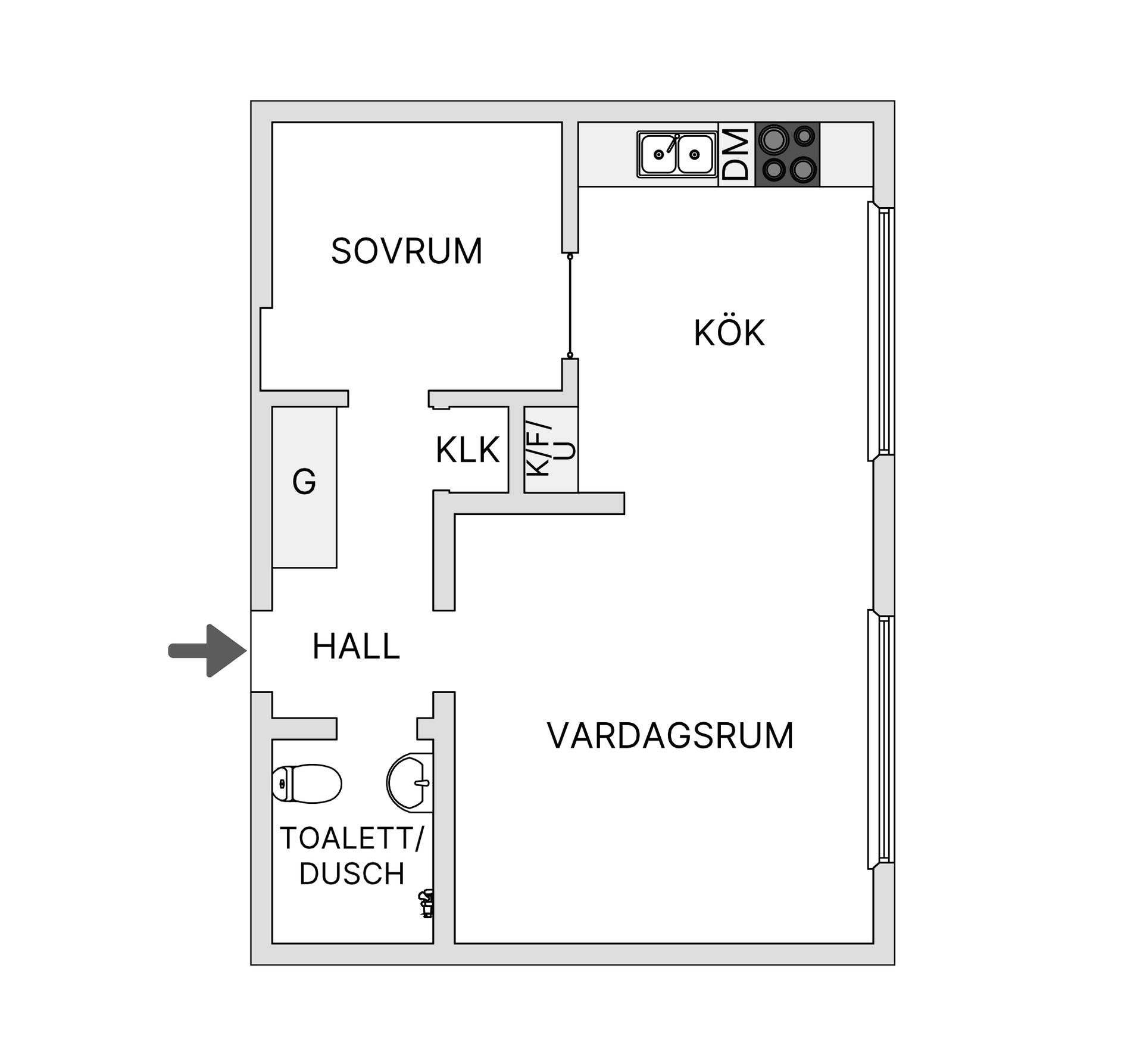 Bostadsrätt, Lundagatan 40A. Högst upp i huset, Södermalm - Skinnarviksberget, Stockholm