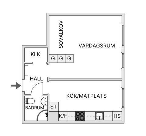 Bostadsrätt, Barnhemsgatan 36, Sjöbo, Borås