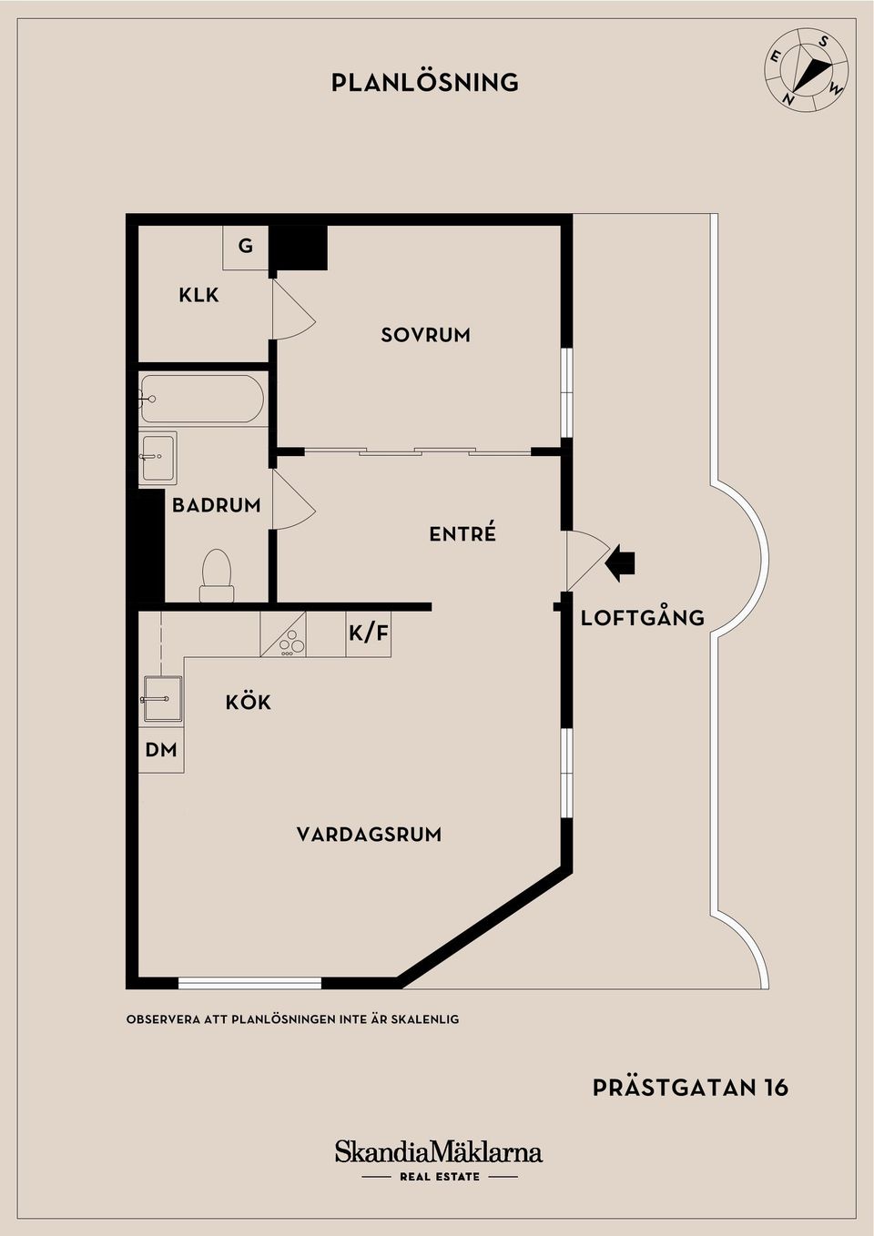 Bostadsrätt, Prästgatan 16, Centrum, Helsingborg