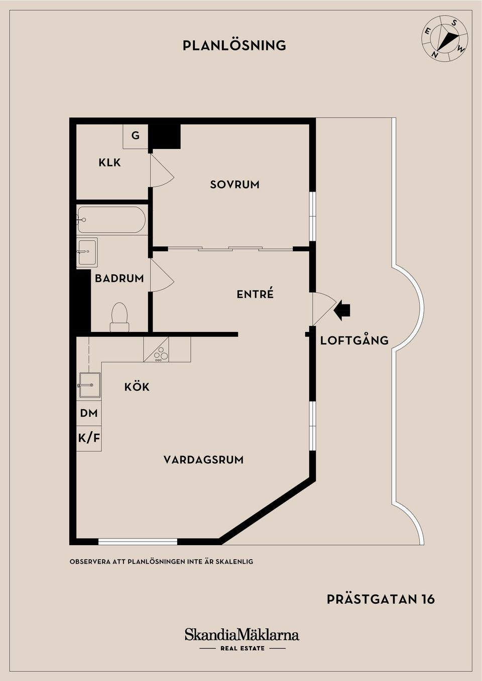 Bostadsrätt, Prästgatan 16, Centrum, Helsingborg