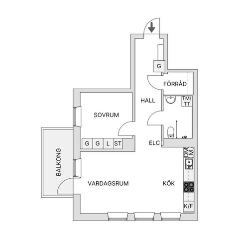 Bostadsrätt, Ålgrytevägen 31, Bredäng - Mälarhöjden, Stockholm