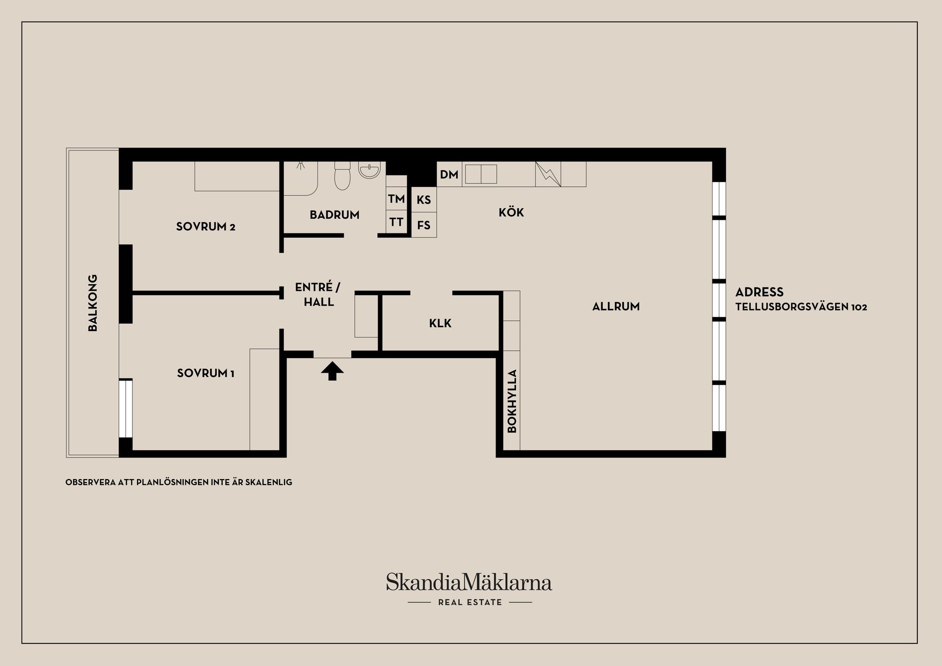 Bostadsrätt, Tellusborgsvägen 102, Stockholm