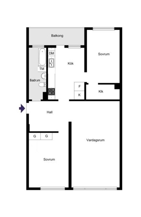 Bostadsrätt, Kyrkbacken 25, Hagalund, Solna