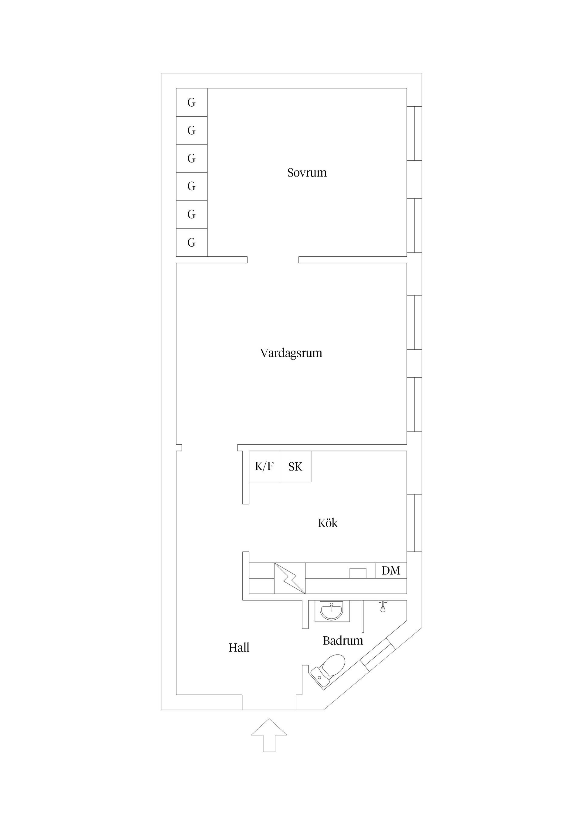Bostadsrätt, Malmgatan 16A, Slussen, Malmö
