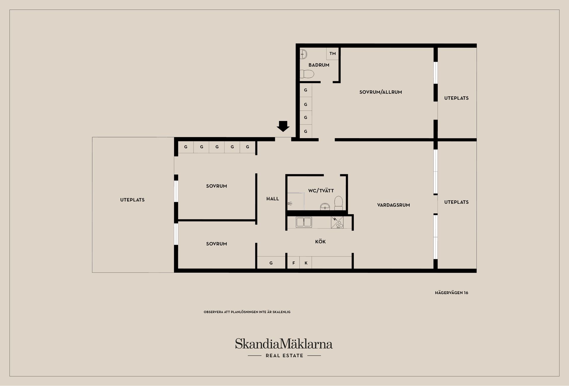 Bostadsrätt, Hägervägen 16, Hovslätt, Jönköping