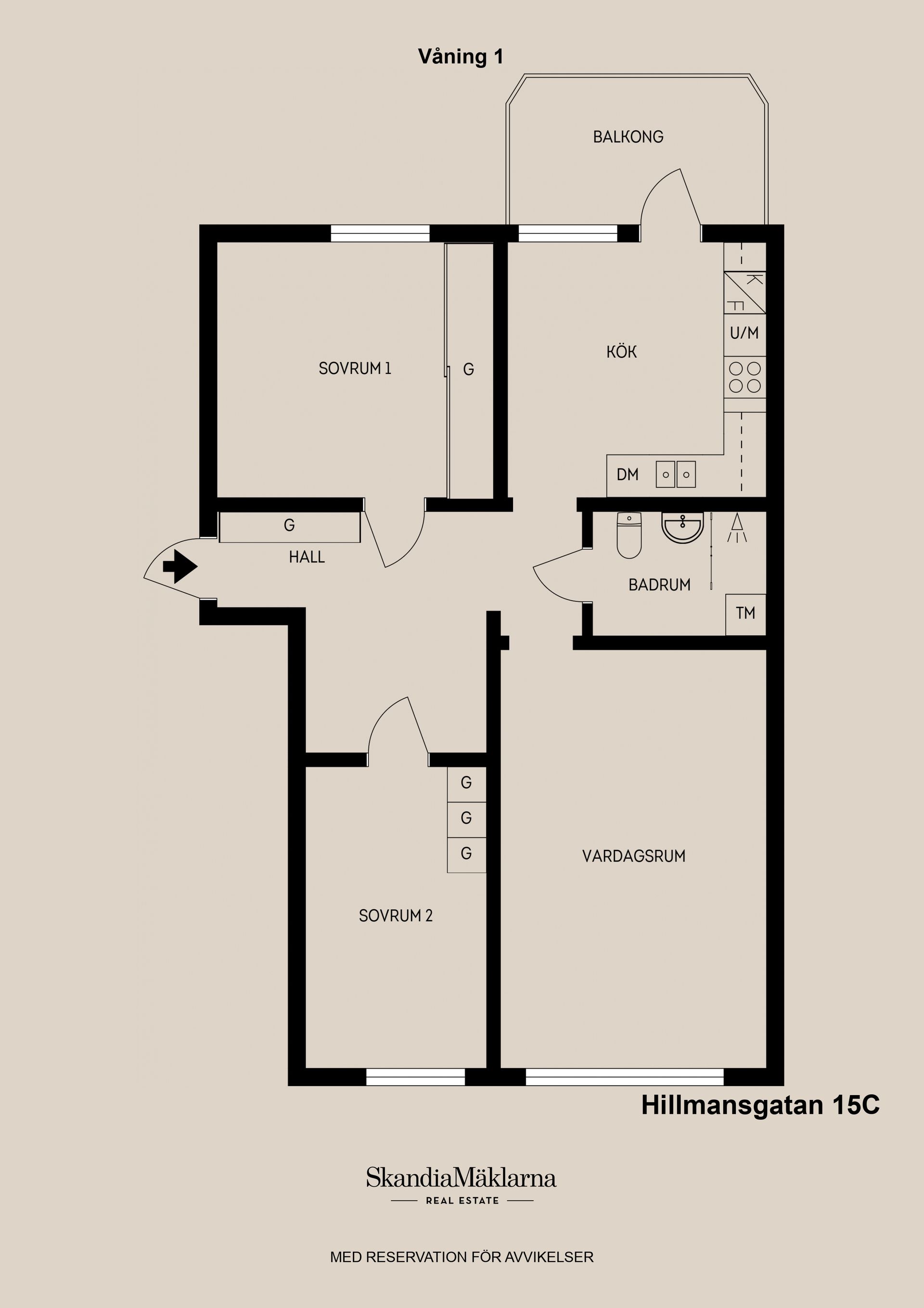 Bostadsrätt, Hillmansgatan 15C, Brynäs, Gävle