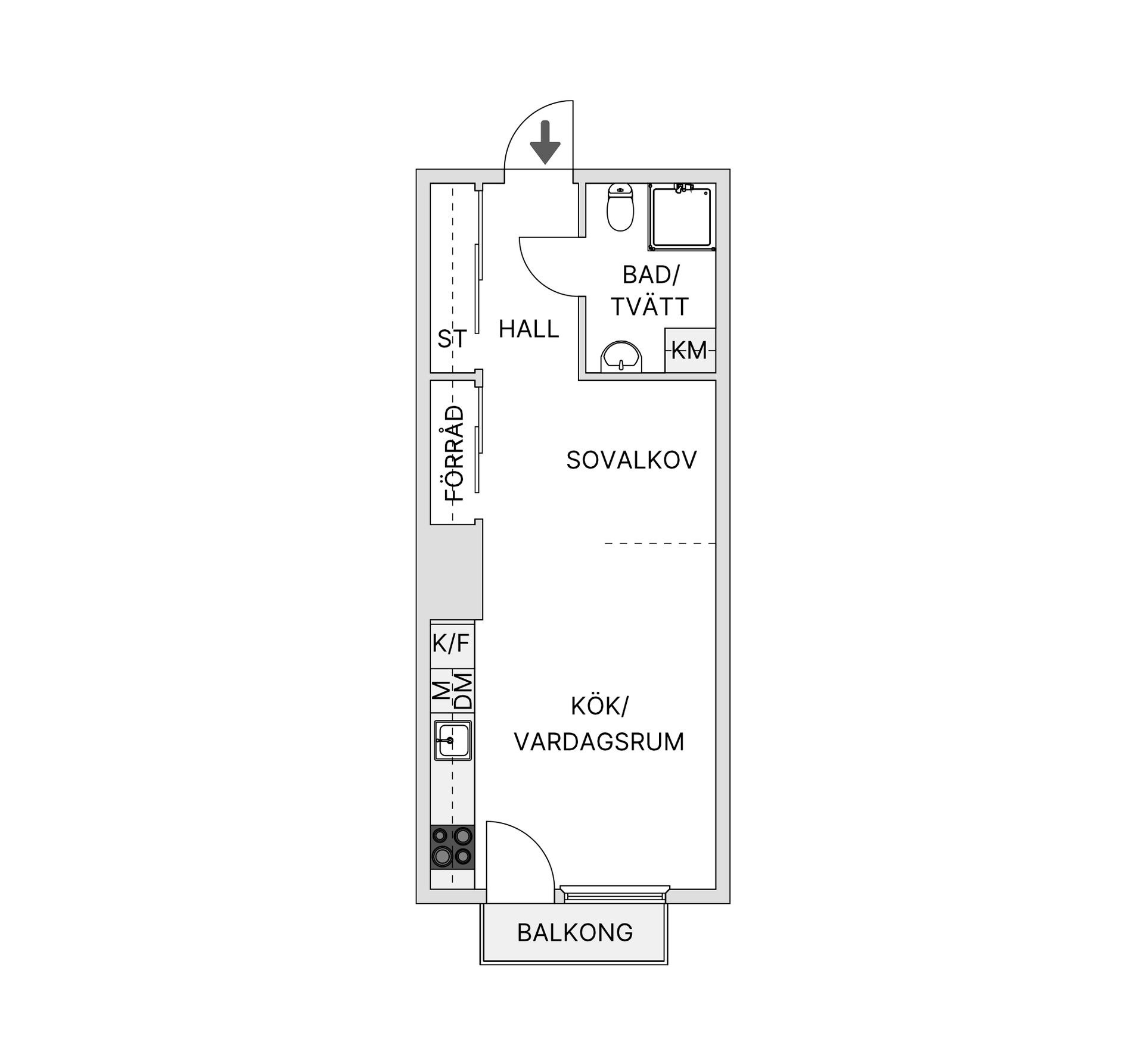 Bostadsrätt, Lovartsgatan 13, Dockan, Malmö