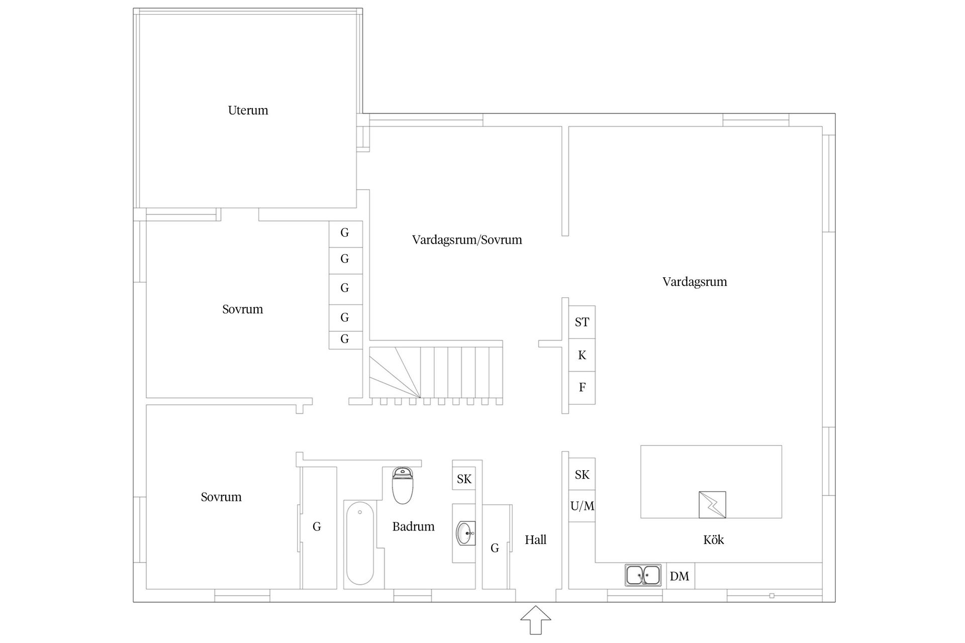 Villa, Björkgatan 8, Gamla delen, Lomma