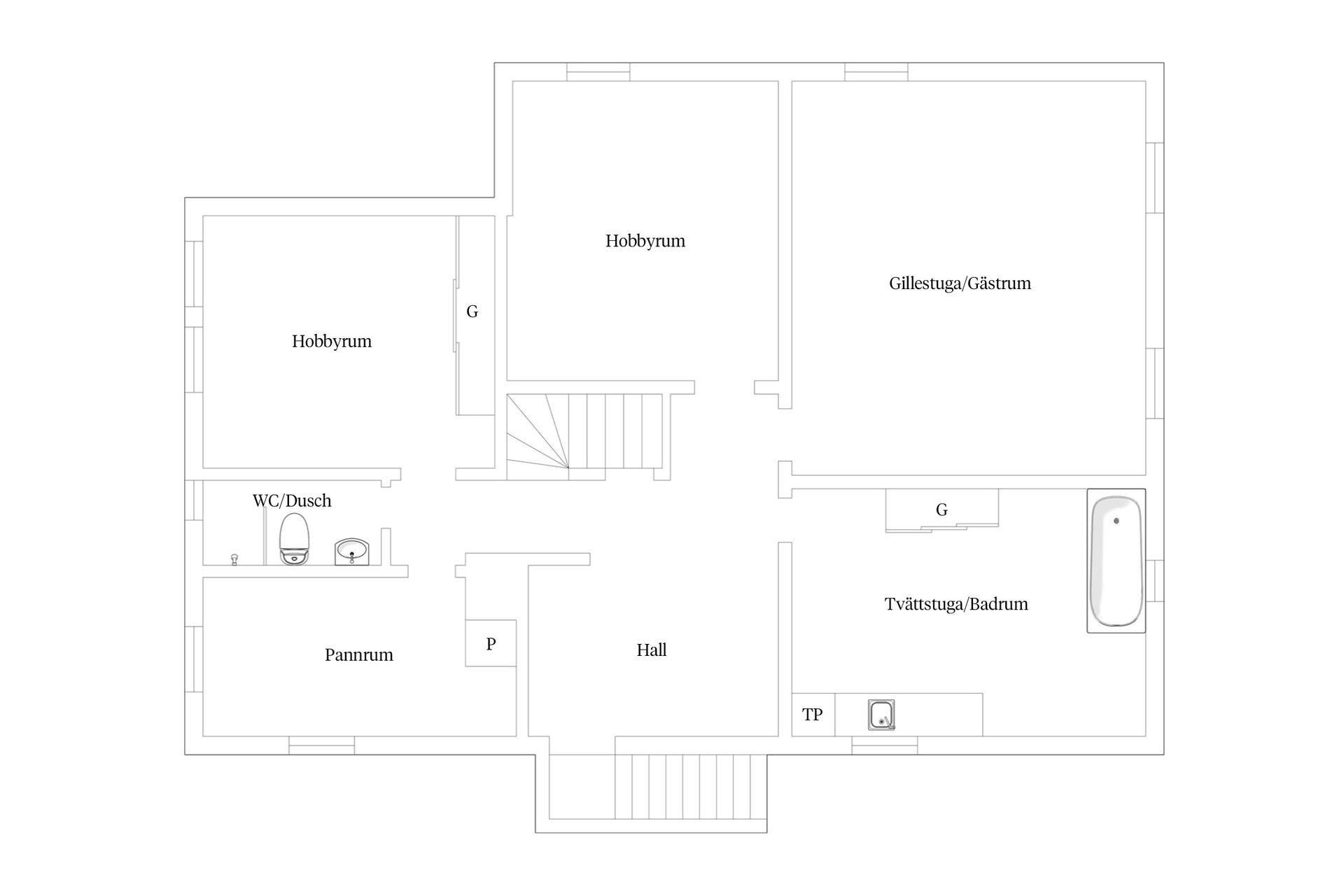 Villa, Björkgatan 8, Gamla delen, Lomma