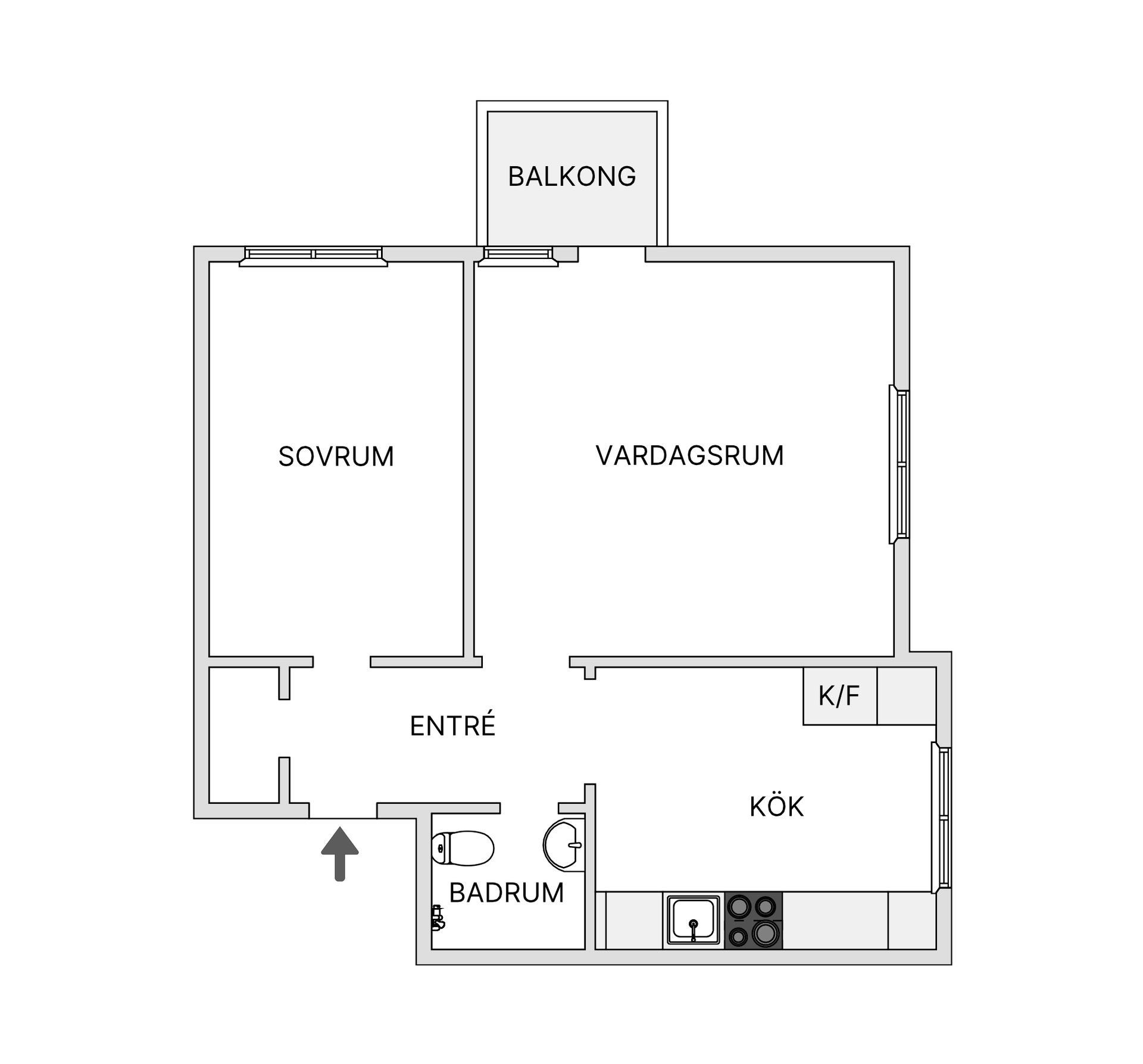 Bostadsrätt, Östra Radiogatan 2B, Skönsmon, Sundsvall