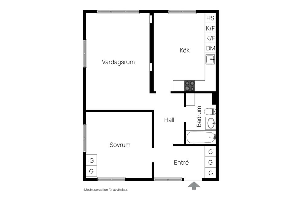 Bostadsrätt, Gränsgatan 17, Södermalm, Sundsvall