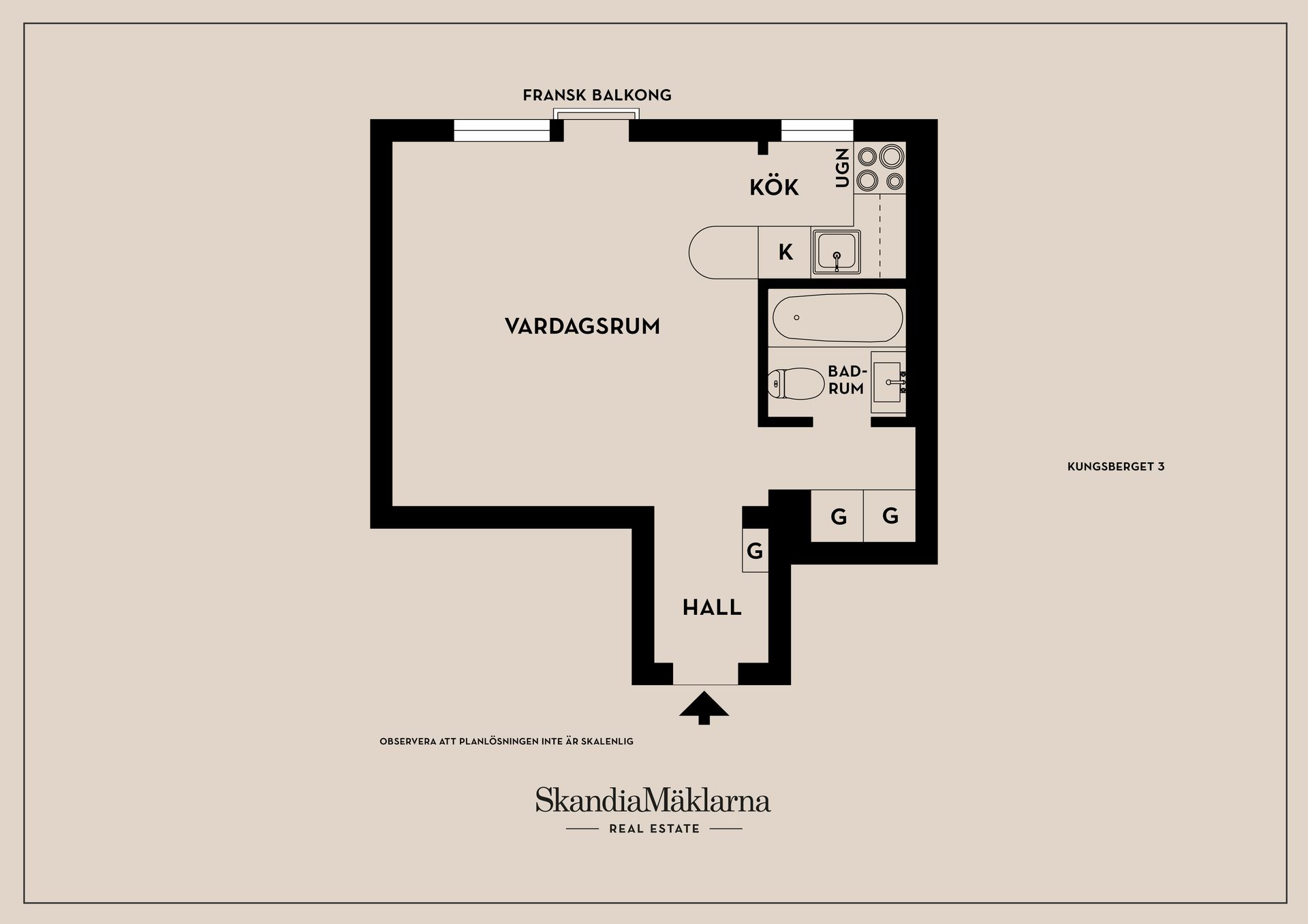 Bostadsrätt, Kungsberget 3, Tannefors/centralt, Linköping