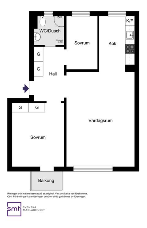 Bostadsrätt, Spångavägen 18 2tr, Bromma / Riksby, Stockholm