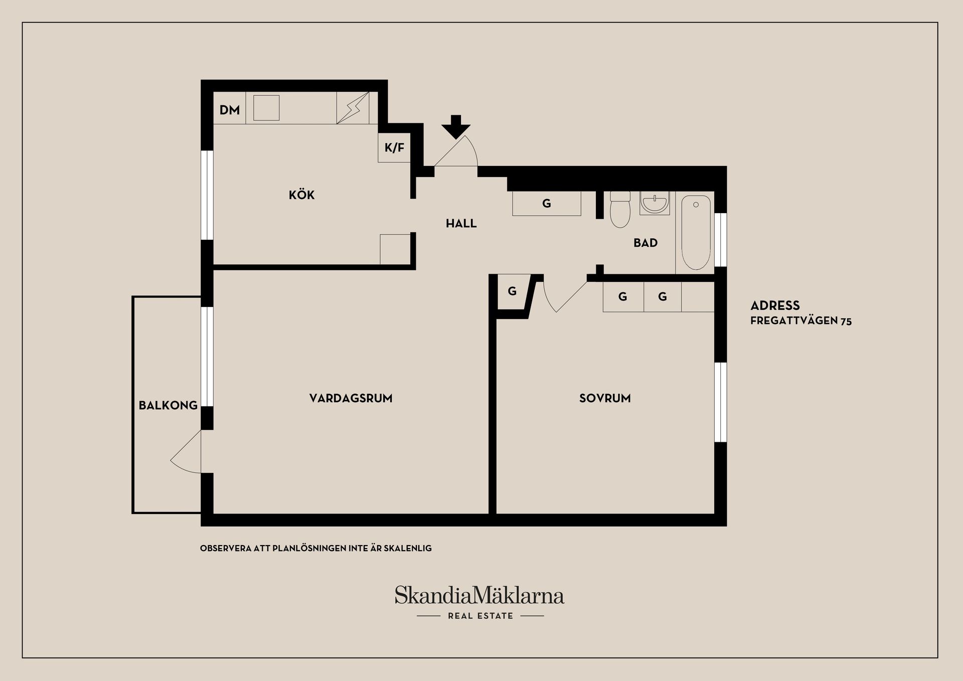 Bostadsrätt, Fregattvägen 75, Gröndal, Stockholm