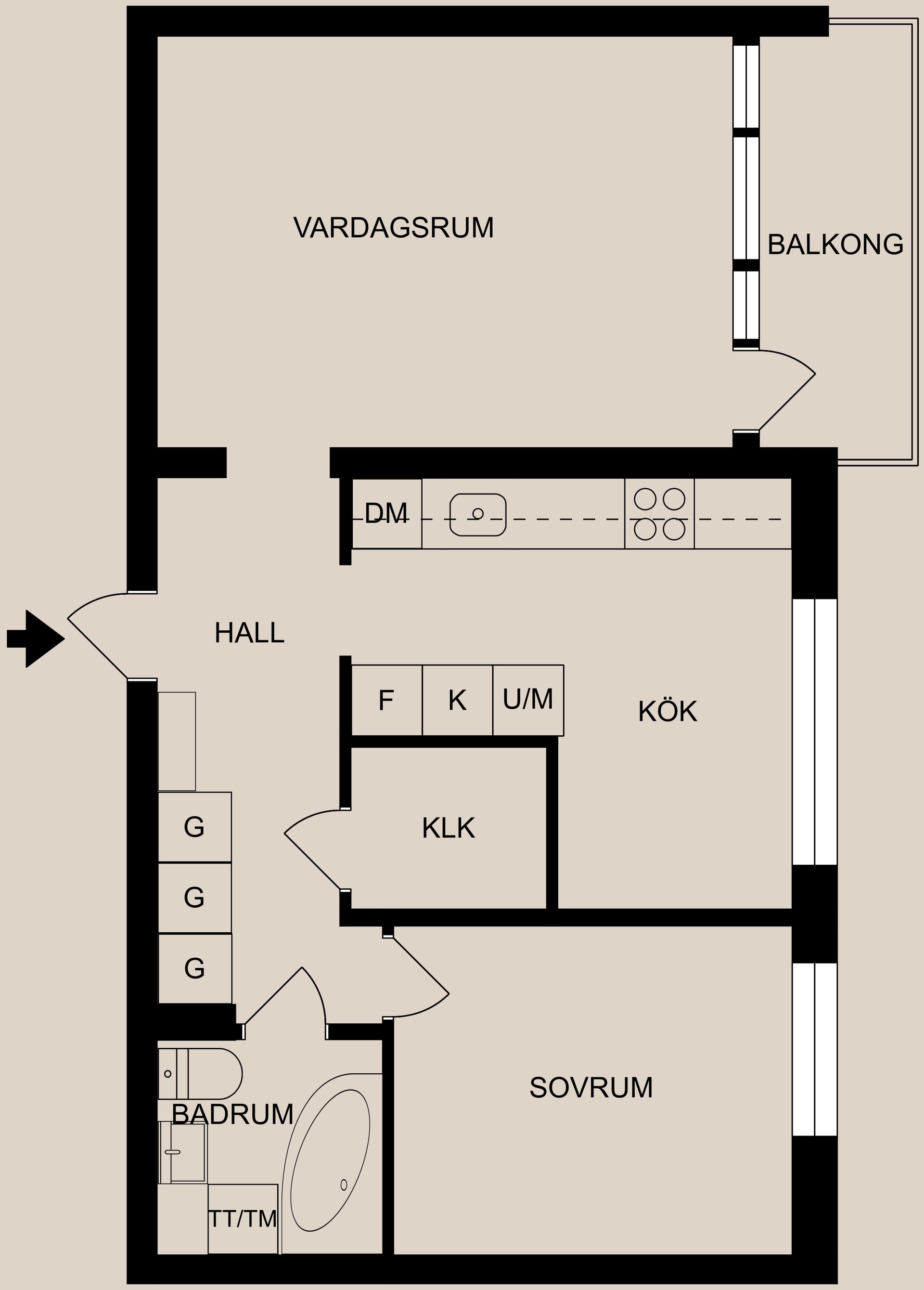 Bostadsrätt, Bergslagsgatan 75, Centralt, Norr, Norrköping