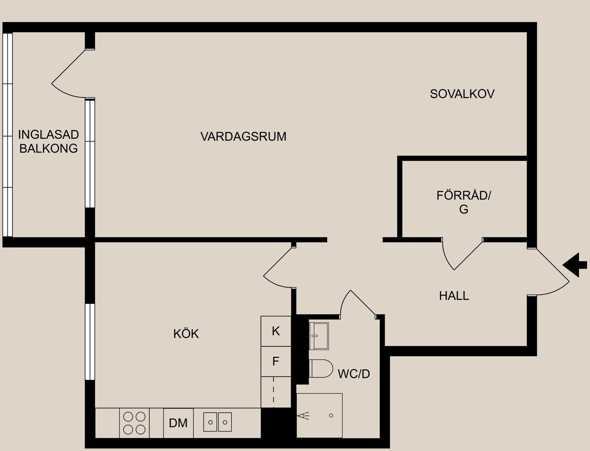Bostadsrätt, Gråbergsgatan 81, Vilbergen, Norrköping
