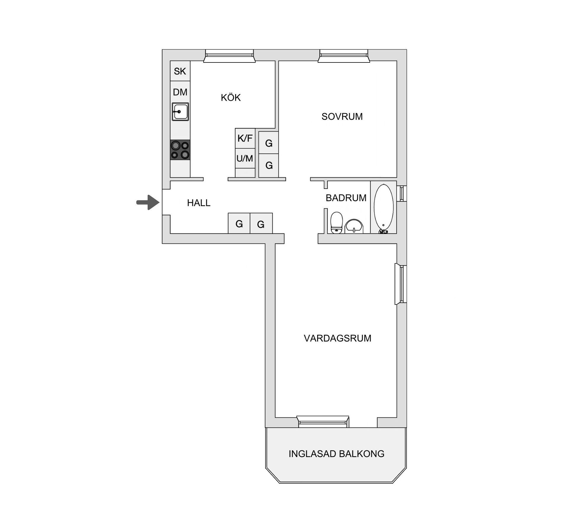 Bostadsrätt, Norra Sjöbogatan 1, Sjöbo, Borås