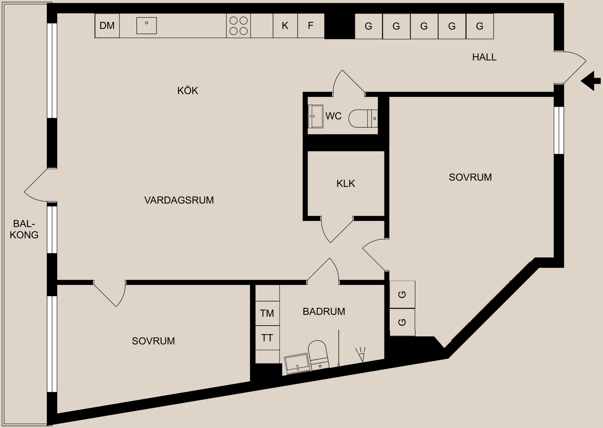 Bostadsrätt, Garvaregatan 6A, Centralt - Strömmen, Norrköping