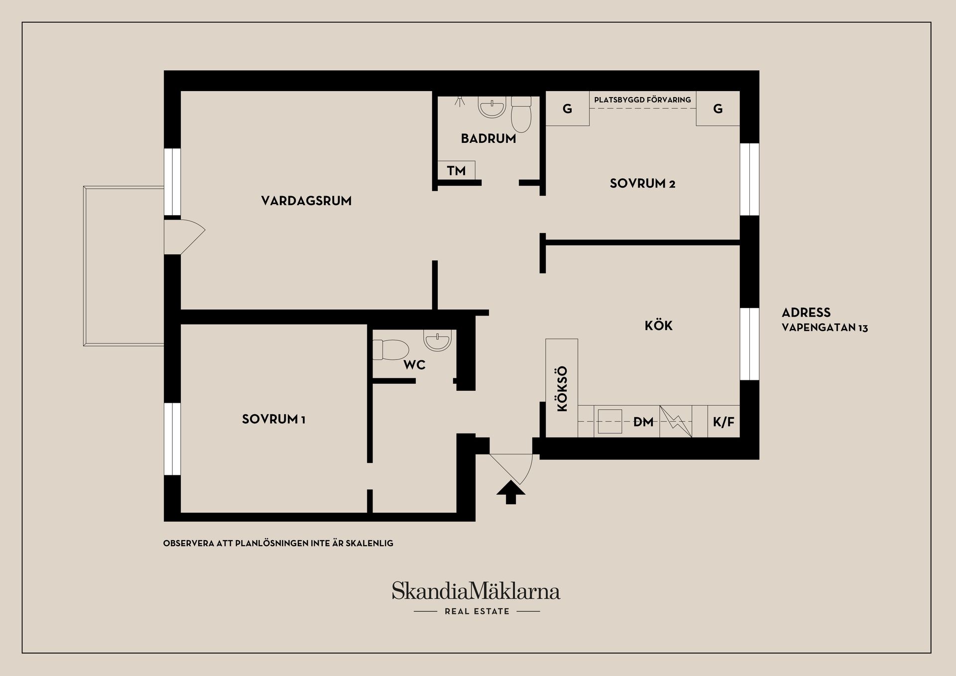 Bostadsrätt, Vapengatan 13, Aspudden, Stockholm