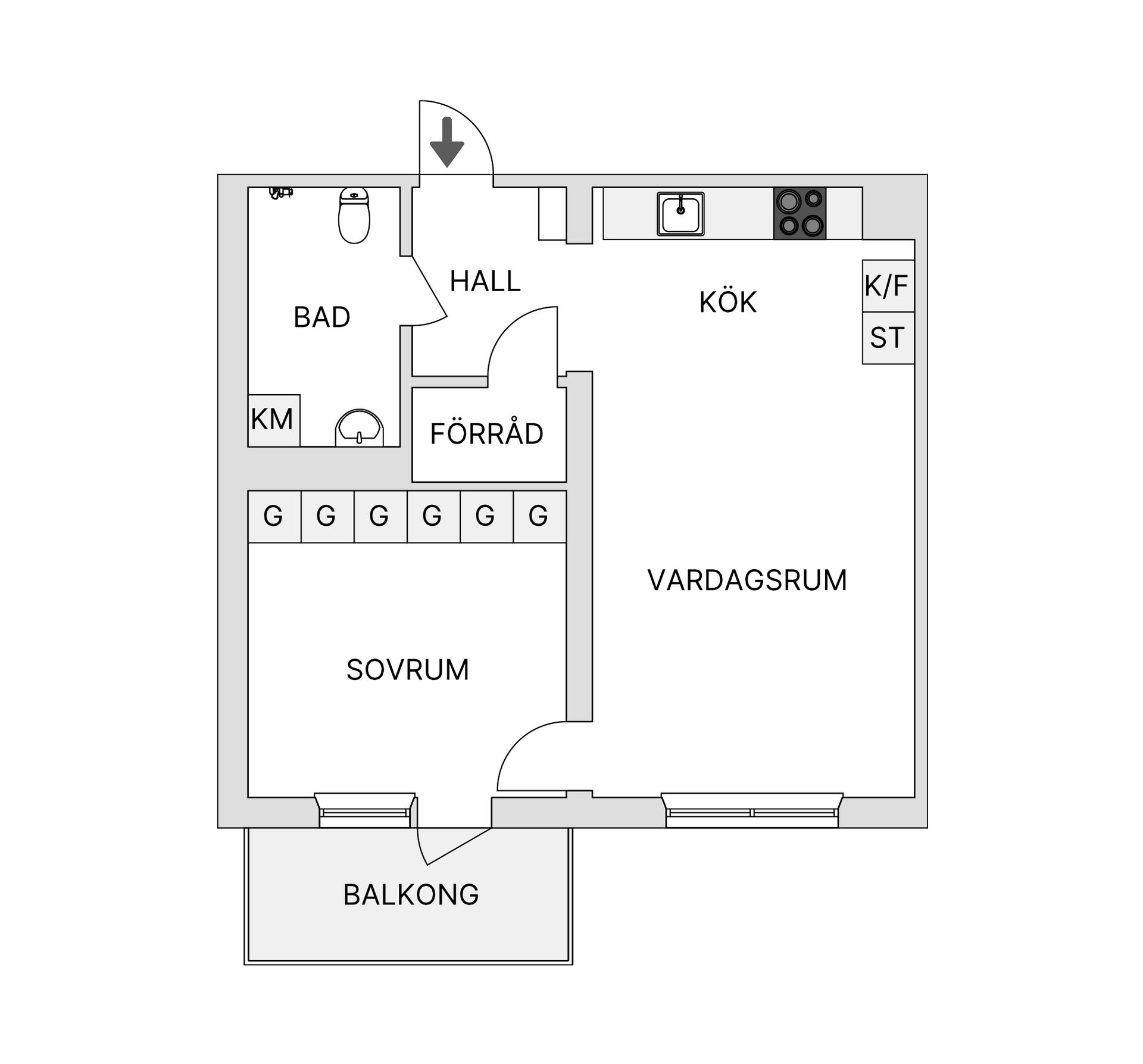 Bostadsrätt, Östra Gräsvägen 5, Ektorp, Nacka