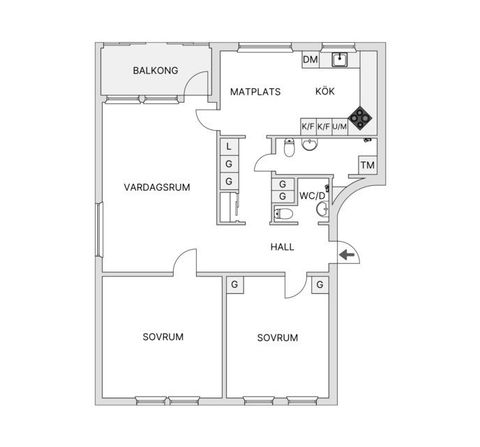 Bostadsrätt, Bollmoravägen 58, 2 tr, Tyresö Centrum, Tyresö