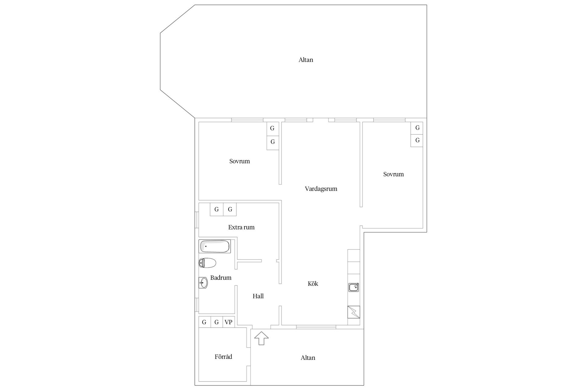 Bostadsrätt, Svanehöjdsgatan 3A, Centrala Hisingen, Göteborg
