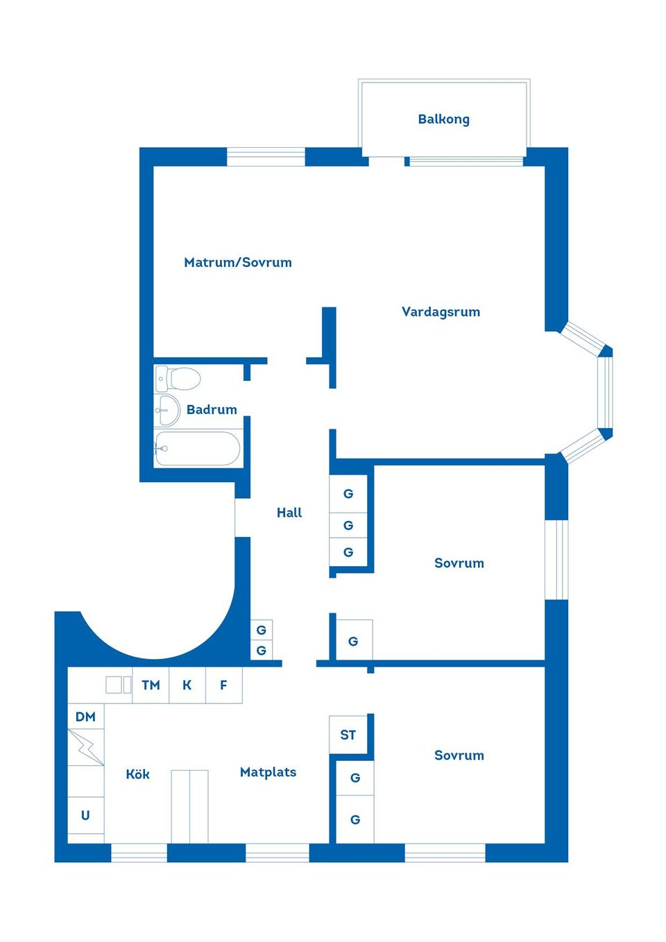 Bostadsrätt, Norra Kyrkogatan 36A, Norrstaden, Härnösand