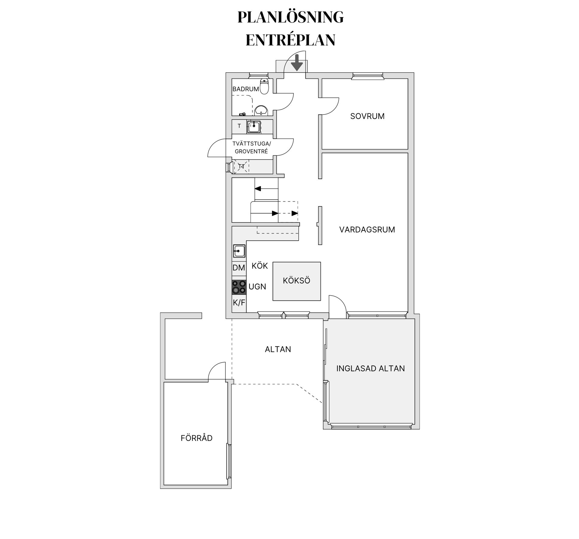 Villa, Kornhills Norrgränd 19, Vallås, Halmstad