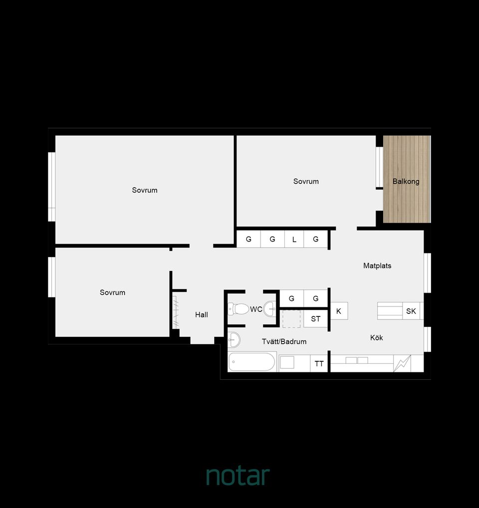 Bostadsrätt, Vildgåsvägen 7B, Väster, Lund