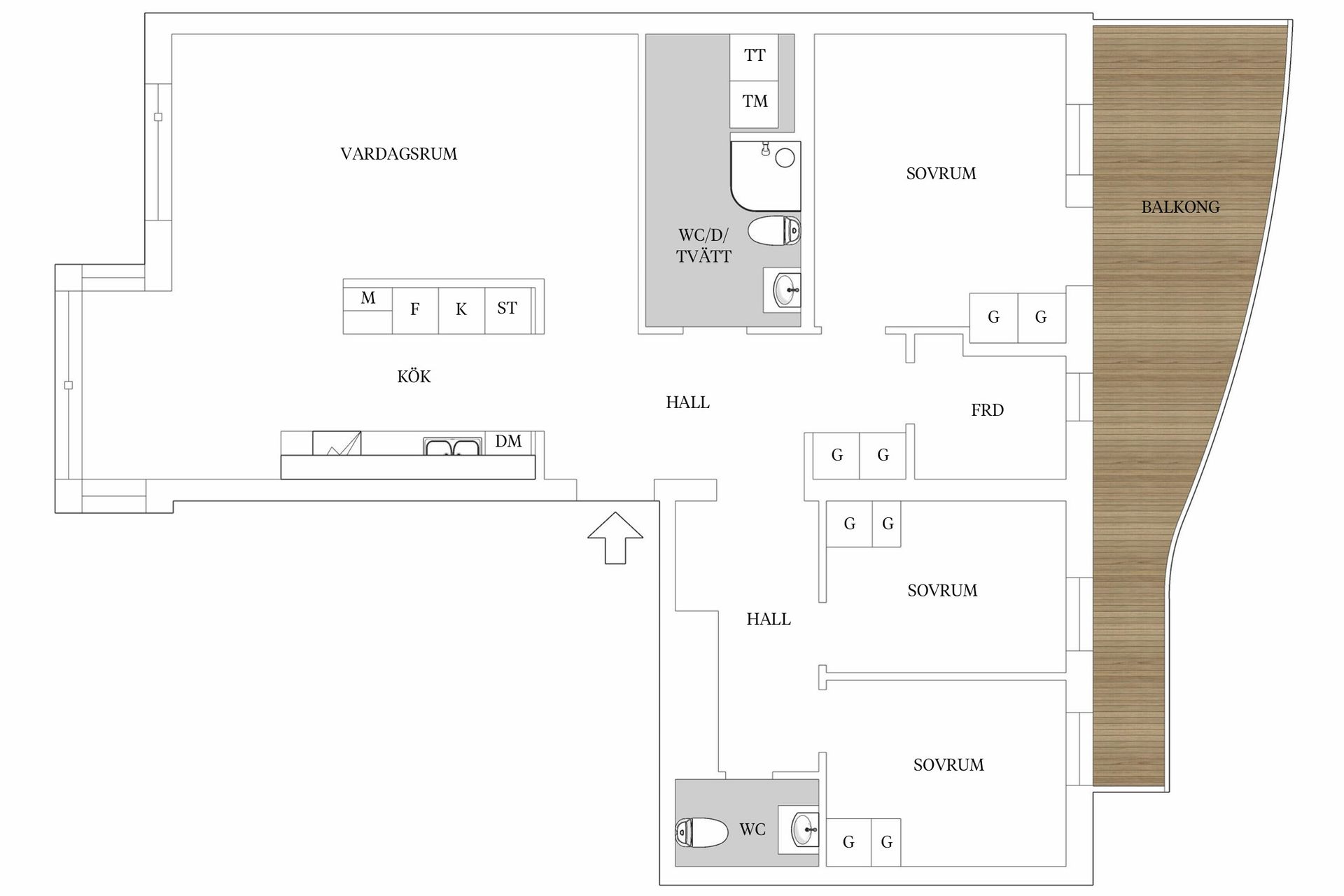 Bostadsrätt, Norrtullsgatan 6, Centrum, Växjö