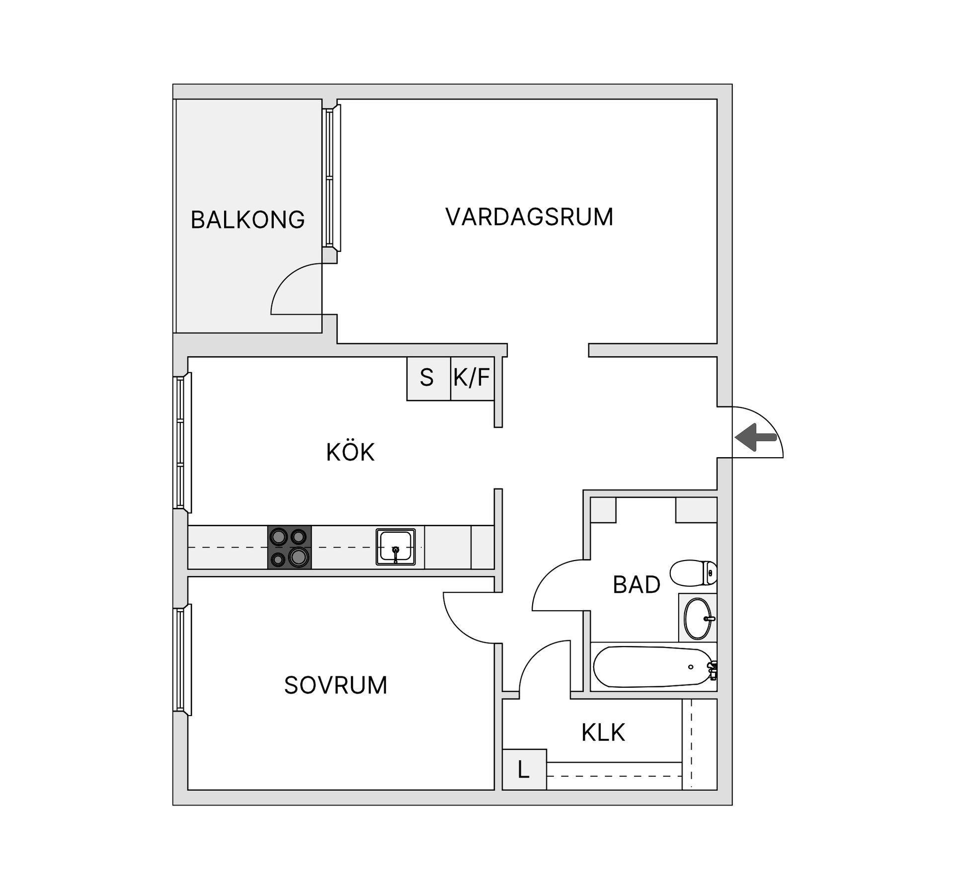 Bostadsrätt, Kungsgatan 9K, Jönköping Söder, Jönköping