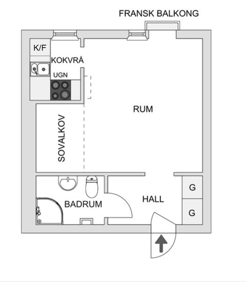 Bostadsrätt, Östra Storgatan 95B, Liljeholmen, Jönköping